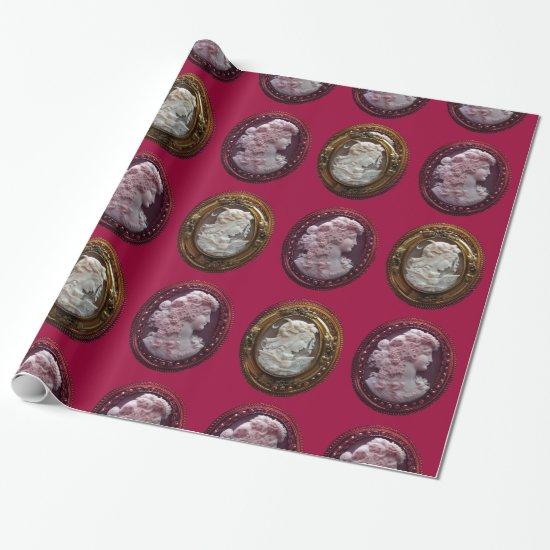 ANTIQUE CAMEO LADIES ,GRAPES GRAPEVINES AND OWL