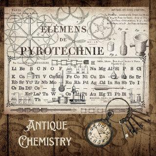 ANTIQUE CHEMISTRY WITH OLD PERIODIC TABLE TISSUE PAPER