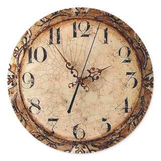 Antique Clock Classic Round Sticker