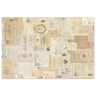 Antique Document Ephemera Tissue Paper