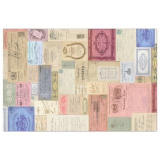 Antique Document Pastel Ephemera Tissue Paper