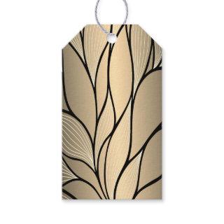 Antique Gold Creative Leave Pattern  Gift Tags