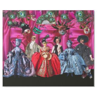 ANTIQUE ITALIAN PUPPETS AND MASKS MASQUERADE PARTY