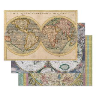 Antique Map Heavy Weight Decoupage