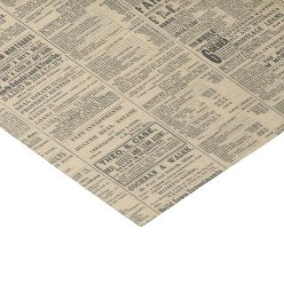 Antique Newspaper Advertisement Tissue Paper
