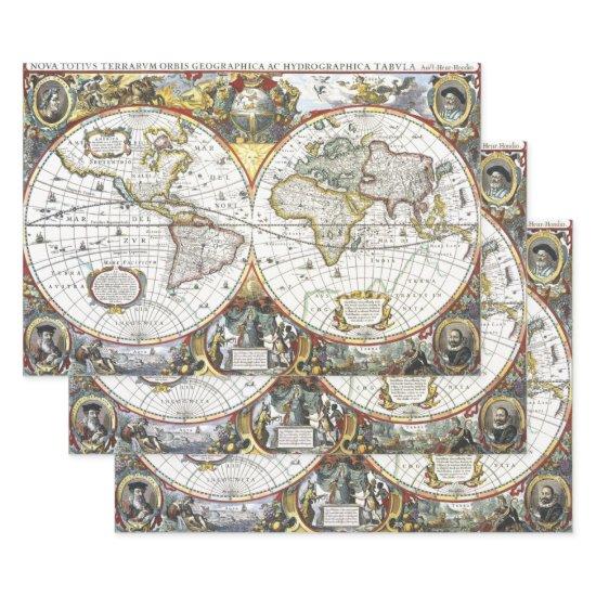 Antique Old World Map by Hendrik Hondius, 1630  Sheets