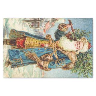 Antique Olde World Santa Tissue Paper