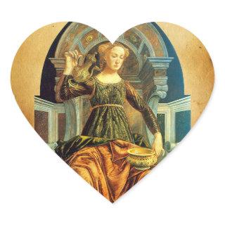 ANTIQUE RENAISSANCE TAROTS 14 TEMPERANCE Heart Heart Sticker