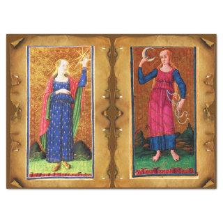 ANTIQUE RENAISSANCE TAROTS  /THE STAR AND THE MOON TISSUE PAPER