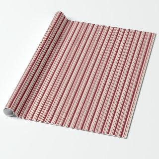 Antique Ruby and Antique White Stripes