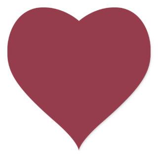 Antique Ruby (solid color)  Heart Sticker
