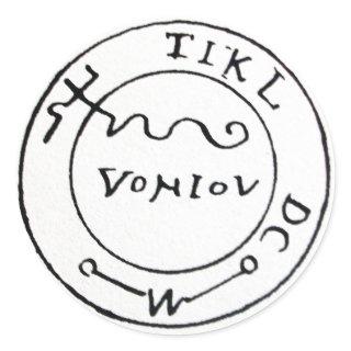ANTIQUE TALISMAN / PIRATES TREASURE MAP CLASSIC ROUND STICKER