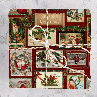 Antique Victorian Christmas Card Collage