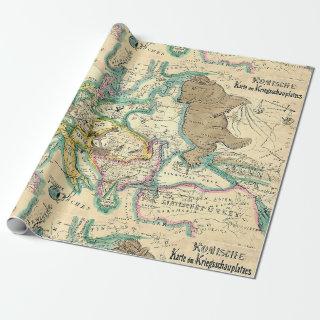 Antique Vintage German Map of Europe