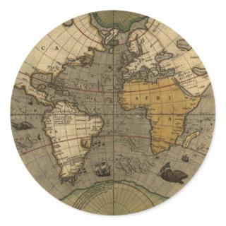 Antique, Vintage Old World Map Stickers