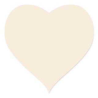 Antique White (solid color)  Heart Sticker