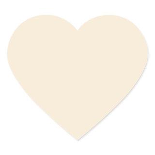 Antique White (solid color)  Heart Sticker