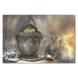 Antique Witchcraft Cauldron with Explosive Fire  Tissue Paper
