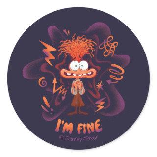 Anxiety "I'm Fine" Classic Round Sticker
