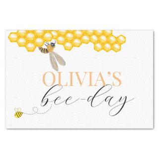 Any age, bee theme birthday  tissue paper