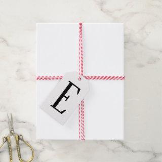 Any Letter | Black & White or DIY Colors  Gift Tags