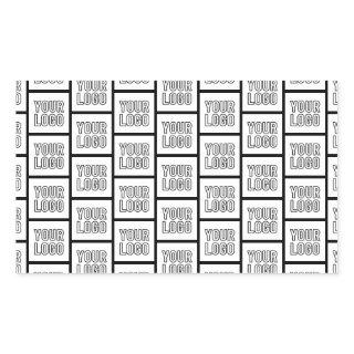 Any Logo or Image Repeating Pattern Rectangular Sticker