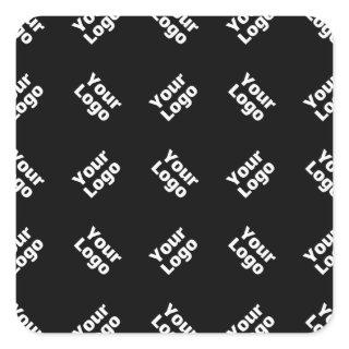 Any Logo or Uploaded Image | Scattered Pattern  Square Sticker