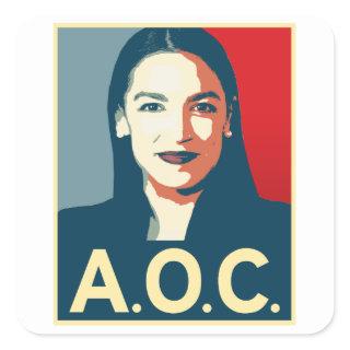 AOC 2024 Propaganda Square Sticker