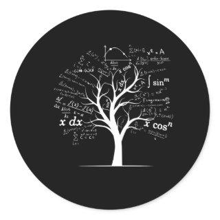 Ap Calculus Algebra Tree Math Teacher Nerd Geek Classic Round Sticker