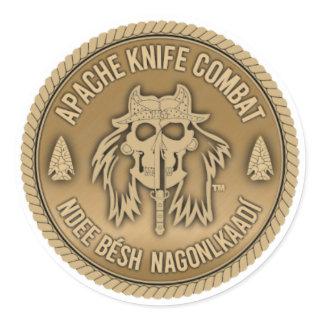 Apache Knife Combat Classic Round Sticker