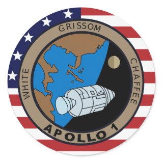 Apollo 1 Mission Patch Logo Classic Round Sticker