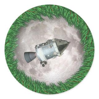Apollo 8 Christmas Eve Moon Mission Classic Round Sticker