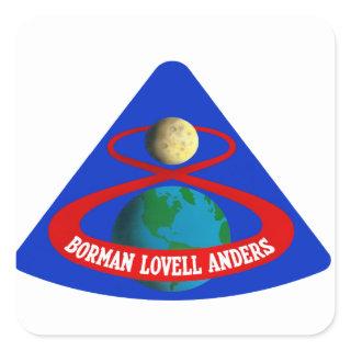 Apollo 8:  First Men To The Moon! Square Sticker
