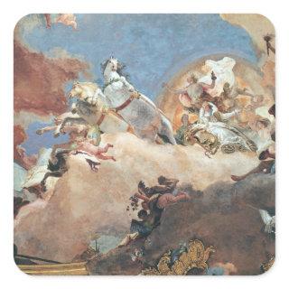 Apollo in his Sun Chariot driving Beatrice I Square Sticker