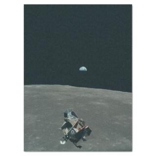 Apollo Lunar Lander and Earthrise Over Moon     Tissue Paper