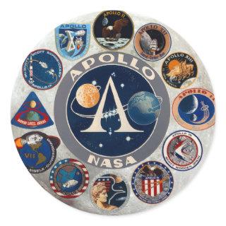 Apollo Program Commemorative Logo Classic Round Sticker