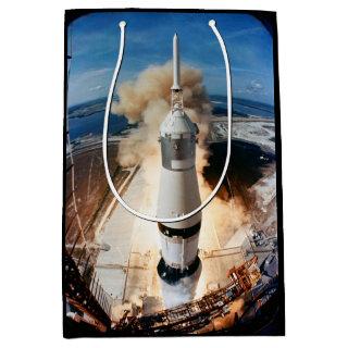 Apollo Saturn V Rocket launch to Moon 1969 Medium Gift Bag