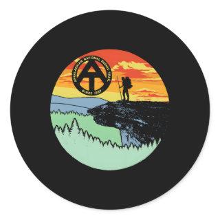 Appalachian Trail Hiker Mcafee'S Knob Hiking Classic Round Sticker