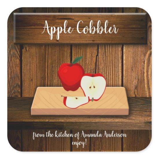 Apple Cobbler 3" Sq Product Label