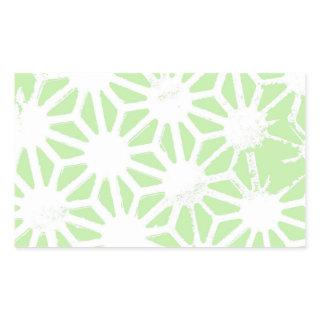 Apple green geometric pattern rectangular sticker