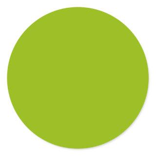 Apple green (solid color)  classic round sticker
