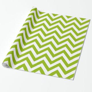 Apple Green White XL Chevron ZigZag Pattern