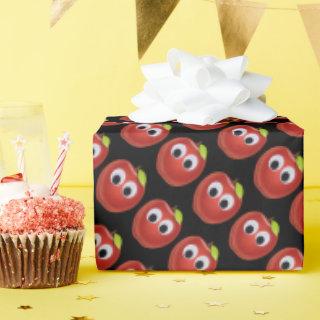 Apple, red fruit with googly eyes - Personalized