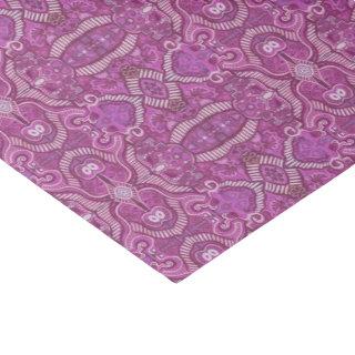 Apple Stripe Bohemian Arabesque Pattern Purple Tissue Paper