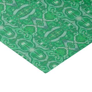 Apple Stripe Bohemian Boho Arabesque Pattern Green Tissue Paper