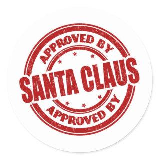 Approved By Santa Claus Red Postmark Seal