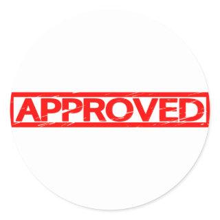 Approved Stamp Classic Round Sticker