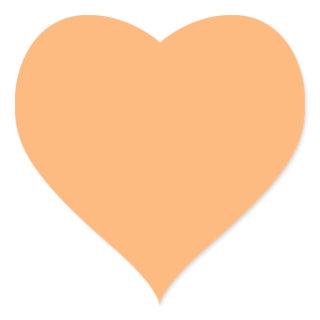 Apricot (solid color)  heart sticker