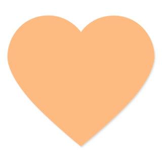 Apricot (solid color)  heart sticker