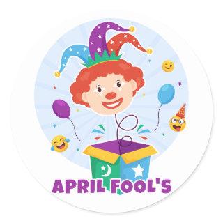 April Fool's Day Classic Round Sticker